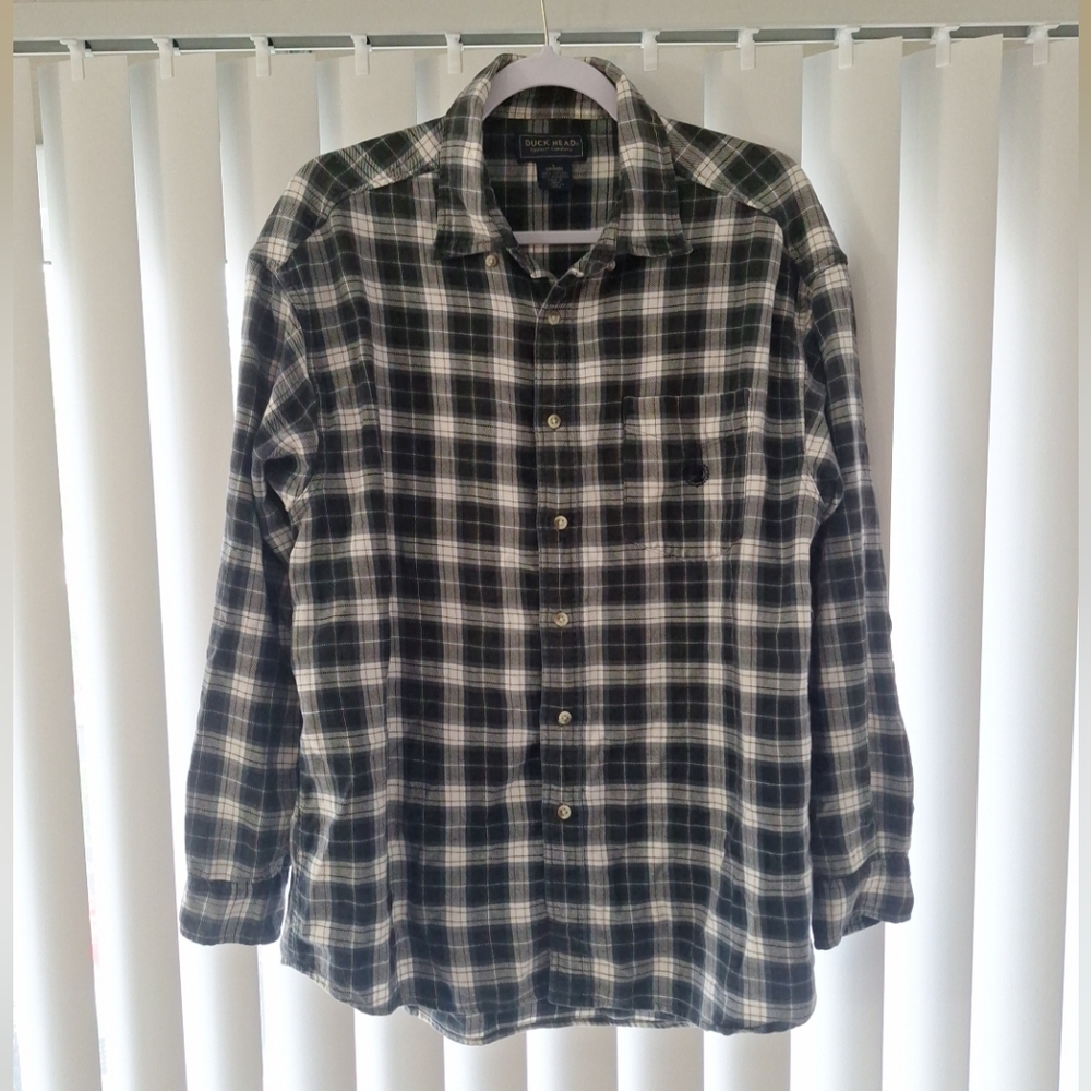 Duck Head Plaid Flannel Shirt Long Sleeve